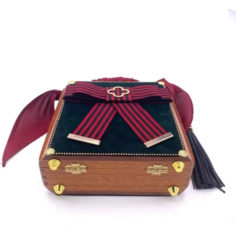 The Leighton Bag - Upcycled Vintage Cigar Box -Darling Clutch Company - Picture 4 of 7